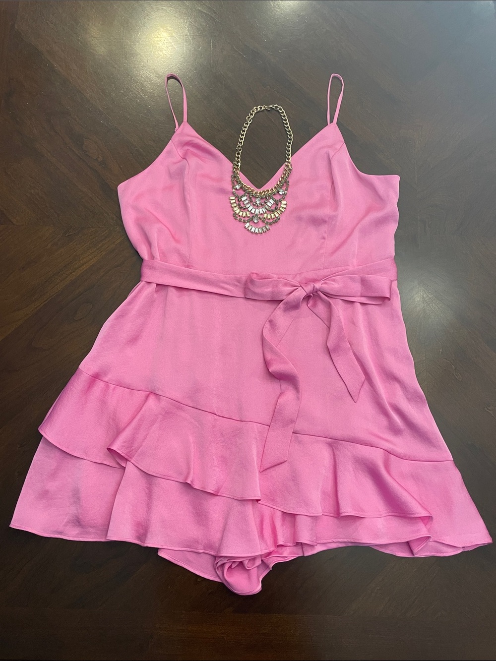 Express Pink Ruffle Romper